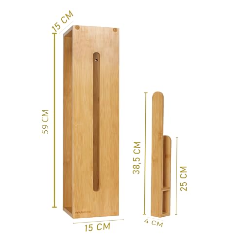 2 PCS Bathroom Towel Storage and Towel holders, Towel Rack Wall Can Holds Up to 6 Large (160X100) of Rolled Towels, Suitable for Bath Towels and Hand Towels, Bamboo Bathroom Accessories Wooden Colour 4 2 PCS Bathroom Towel Storage and Towel holders, Towel Rack Wall Can Holds Up to 6 Large (160X100) of Rolled Towels, Suitable for Bath Towels and Hand Towels, Bamboo Bathroom Accessories Wooden Colour - Image 4
