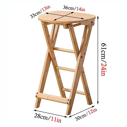 2 Pack Folding Bar Stool with Footrest, Kitchen Counter Height Stool, Portable Collapsible Bamboo Bar Stools for Home Kitchen 3 2 Pack Folding Bar Stool with Footrest, Kitchen Counter Height Stool, Portable Collapsible Bamboo Bar Stools for Home Kitchen - Image 3