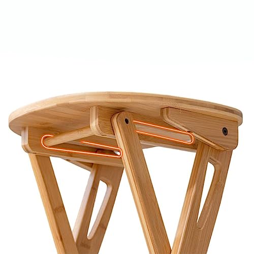 2 Pack Folding Bar Stool with Footrest, Kitchen Counter Height Stool, Portable Collapsible Bamboo Bar Stools for Home Kitchen 6 2 Pack Folding Bar Stool with Footrest, Kitchen Counter Height Stool, Portable Collapsible Bamboo Bar Stools for Home Kitchen - Image 6