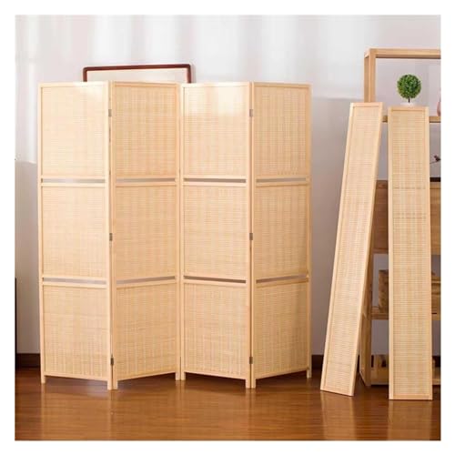 4-Panel Bamboo Room Divider, Folding Privacy Screen With 2 Display Shelves Freestanding Partition Wall Divider For Home Office Bedroom (Color : Natural-4 Panel, Size : H 180cm x L200cm) 3 4-Panel Bamboo Room Divider, Folding Privacy Screen With 2 Display Shelves Freestanding Partition Wall Divider For Home Office Bedroom (Color : Natural-4 Panel, Size : H 180cm x L200cm) - Image 3