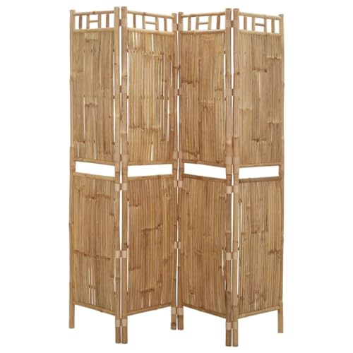 4-Panel Room Divider Bamboo Foldable Privacy Screen Separator vidaXL 2 4-Panel Room Divider Bamboo Foldable Privacy Screen Separator vidaXL - Image 2