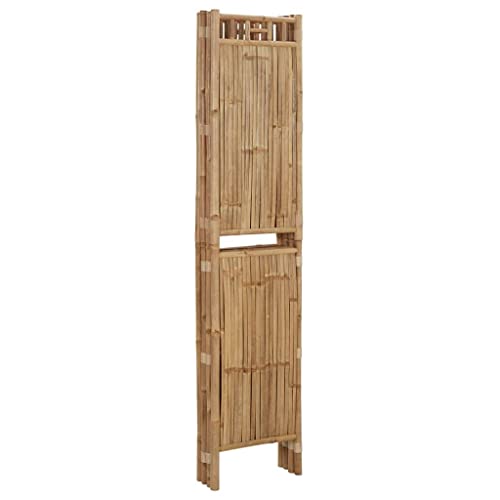 4-Panel Room Divider Bamboo Foldable Privacy Screen Separator vidaXL 3 4-Panel Room Divider Bamboo Foldable Privacy Screen Separator vidaXL - Image 3