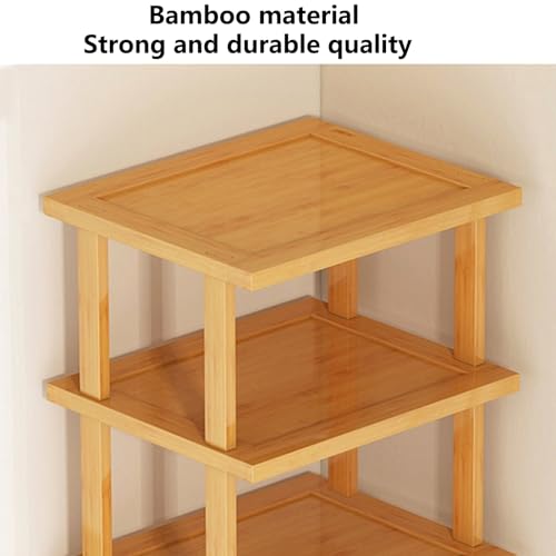 CUSROS 8 Tiers Vertical Bamboo Shoe Display Rack, Multi-functional Bamboo Shoe Rack, Minimalist Style, Shelf 7 CUSROS 8 Tiers Vertical Bamboo Shoe Display Rack, Multi-functional Bamboo Shoe Rack, Minimalist Style, Shelf - Image 7