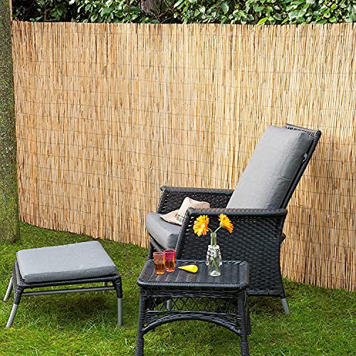 Abaseen Natural Split Reed Fence Hand-Woven Screening for Garden Natural Window Roller Blind Outdoor Bamboo Shades for Patio Gallery Balcony Decorative Fences (1m x 4m) 1 Abaseen Natural Split Reed Fence Hand-Woven Screening for Garden Natural Window Roller Blind Outdoor Bamboo Shades for Patio Gallery Balcony Decorative Fences (1m x 4m)