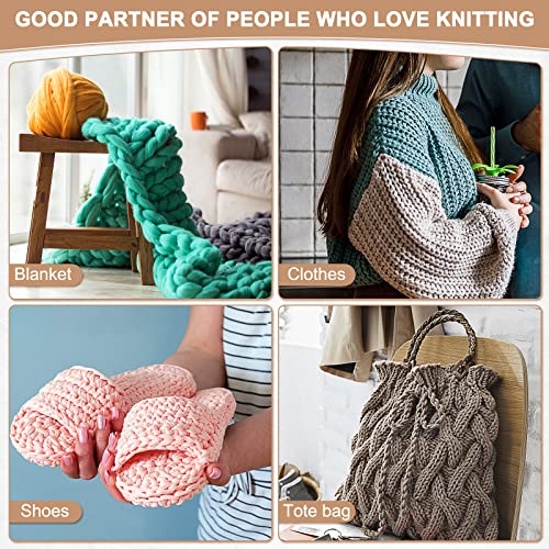 Aeelike 15mm Knitting Needles 35cm, Pair of 15mm Long Bamboo Knitting Needles Wooden for Chunky Wool Blanket, Suitable for Arthritic Hands 6 Aeelike 15mm Knitting Needles 35cm, Pair of 15mm Long Bamboo Knitting Needles Wooden for Chunky Wool Blanket, Suitable for Arthritic Hands - Image 6