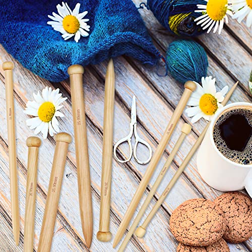 Aeelike 15mm Knitting Needles 35cm, Pair of 15mm Long Bamboo Knitting Needles Wooden for Chunky Wool Blanket, Suitable for Arthritic Hands 7 Aeelike 15mm Knitting Needles 35cm, Pair of 15mm Long Bamboo Knitting Needles Wooden for Chunky Wool Blanket, Suitable for Arthritic Hands - Image 7