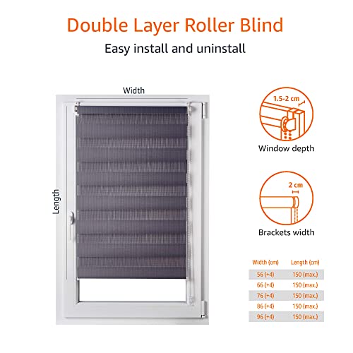Amazon Basics Double layer rollo blind, White, 66 x 150 cm 3 Amazon Basics Double layer rollo blind, White, 66 x 150 cm - Image 3