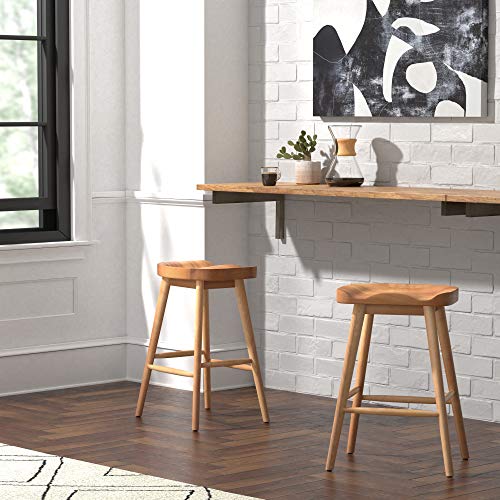 Amazon Brand - Rivet Kitchen Height Bar Counter Stool, Birch, Natural Finish, 36.6 cm D x 44 cm W x 61.5 cm H 2 Amazon Brand - Rivet Kitchen Height Bar Counter Stool, Birch, Natural Finish, 36.6 cm D x 44 cm W x 61.5 cm H - Image 2
