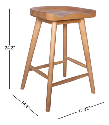 Amazon Brand - Rivet Kitchen Height Bar Counter Stool, Birch, Natural Finish, 36.6 cm D x 44 cm W x 61.5 cm H 3 Amazon Brand - Rivet Kitchen Height Bar Counter Stool, Birch, Natural Finish, 36.6 cm D x 44 cm W x 61.5 cm H - Image 3