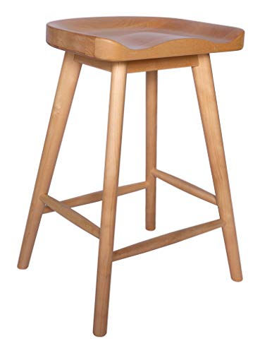 Amazon Brand - Rivet Kitchen Height Bar Counter Stool, Birch, Natural Finish, 36.6 cm D x 44 cm W x 61.5 cm H 1 Amazon Brand - Rivet Kitchen Height Bar Counter Stool, Birch, Natural Finish, 36.6 cm D x 44 cm W x 61.5 cm H