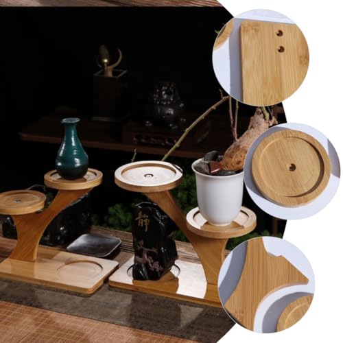 Angoily 2PCS Tiered Plant Stand, Tabletop Bamboo Plant Stand, Mini Desktop Succulent Plant Holder for Indoor Plants (3 Tier) 5 Angoily 2PCS Tiered Plant Stand, Tabletop Bamboo Plant Stand, Mini Desktop Succulent Plant Holder for Indoor Plants (3 Tier) - Image 5