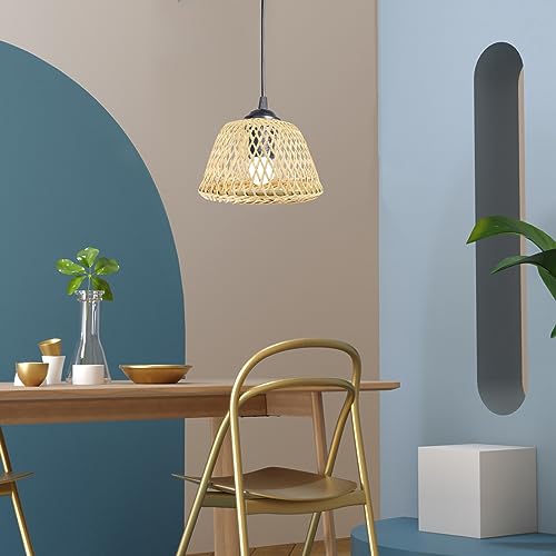 Woven Lamp Cover Dustproof Bamboo Craft Lampshade for Home Decor Vintage Style Light Shade Replacement for Rustic Furnishings and Housewarming 3 Woven Lamp Cover Dustproof Bamboo Craft Lampshade for Home Decor Vintage Style Light Shade Replacement for Rustic Furnishings and Housewarming - Image 3