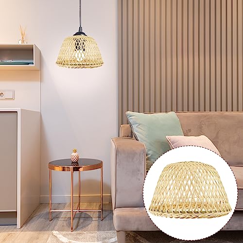Woven Lamp Cover Dustproof Bamboo Craft Lampshade for Home Decor Vintage Style Light Shade Replacement for Rustic Furnishings and Housewarming 4 Woven Lamp Cover Dustproof Bamboo Craft Lampshade for Home Decor Vintage Style Light Shade Replacement for Rustic Furnishings and Housewarming - Image 4
