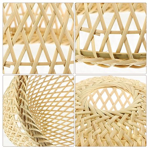 Woven Lamp Cover Dustproof Bamboo Craft Lampshade for Home Decor Vintage Style Light Shade Replacement for Rustic Furnishings and Housewarming 6 Woven Lamp Cover Dustproof Bamboo Craft Lampshade for Home Decor Vintage Style Light Shade Replacement for Rustic Furnishings and Housewarming - Image 6