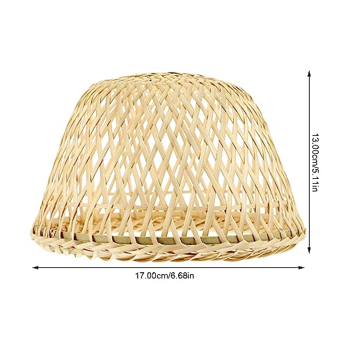 Woven Lamp Cover Dustproof Bamboo Craft Lampshade for Home Decor Vintage Style Light Shade Replacement for Rustic Furnishings and Housewarming 7 Woven Lamp Cover Dustproof Bamboo Craft Lampshade for Home Decor Vintage Style Light Shade Replacement for Rustic Furnishings and Housewarming - Image 7