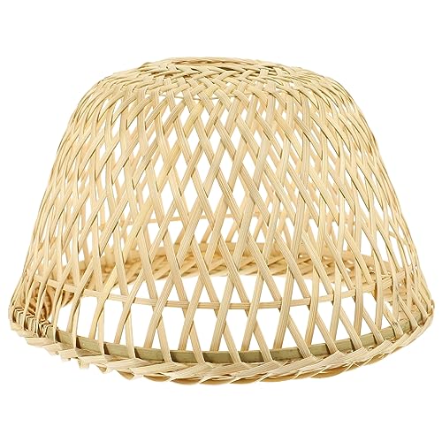 Woven Lamp Cover Dustproof Bamboo Craft Lampshade for Home Decor Vintage Style Light Shade Replacement for Rustic Furnishings and Housewarming 1 Woven Lamp Cover Dustproof Bamboo Craft Lampshade for Home Decor Vintage Style Light Shade Replacement for Rustic Furnishings and Housewarming