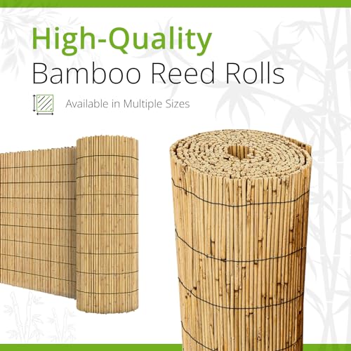 BLADO Reed Fence 1m x 3m - Natural Bamboo Privacy Screen, 8-10mm Thick Garden and Balcony Screening for Outdoor Wind and Sun Protection, Natural Roll Privacy Border Fence Panels for Outdoor Space 6 BLADO Reed Fence 1m x 3m - Natural Bamboo Privacy Screen, 8-10mm Thick Garden and Balcony Screening for Outdoor Wind and Sun Protection, Natural Roll Privacy Border Fence Panels for Outdoor Space - Image 6