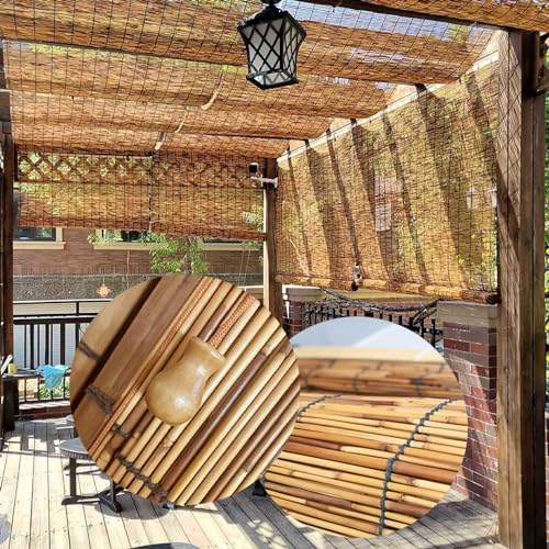 Bamboo Blinds Outdoor Roller Blinds Waterproof 50 55 60 65 70 75 80 85 90 100 105 110 120 125 130 140 150 160 170 180cm Wide Roman Blinds Window Shutters for Kitchen Patio Garden Easy to Install 2 Bamboo Blinds Outdoor Roller Blinds Waterproof 50 55 60 65 70 75 80 85 90 100 105 110 120 125 130 140 150 160 170 180cm Wide Roman Blinds Window Shutters for Kitchen Patio Garden Easy to Install - Image 2