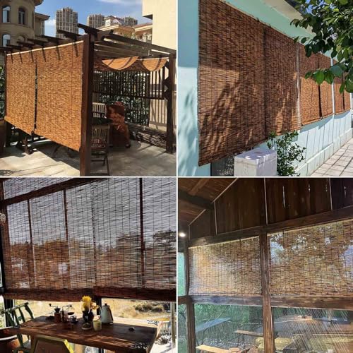 Bamboo Blinds Outdoor Roller Blinds Waterproof 50 55 60 65 70 75 80 85 90 100 105 110 120 125 130 140 150 160 170 180cm Wide Roman Blinds Window Shutters for Kitchen Patio Garden Easy to Install 5 Bamboo Blinds Outdoor Roller Blinds Waterproof 50 55 60 65 70 75 80 85 90 100 105 110 120 125 130 140 150 160 170 180cm Wide Roman Blinds Window Shutters for Kitchen Patio Garden Easy to Install - Image 5