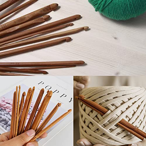 Bamboo Crochet Hooks Set 12PCS Knitting Needles Set Beginners 3.0mm/3.5mm/4.0mm/4.5mm/5.0mm/5.5mm/6.0mm/6.5mm/7mm/8mm/9mm/10.0mm Wood Knitting Needle Yarn Knitted Accessories for DIY Scarf Sweater 4 Bamboo Crochet Hooks Set 12PCS Knitting Needles Set Beginners 3.0mm/3.5mm/4.0mm/4.5mm/5.0mm/5.5mm/6.0mm/6.5mm/7mm/8mm/9mm/10.0mm Wood Knitting Needle Yarn Knitted Accessories for DIY Scarf Sweater - Image 4