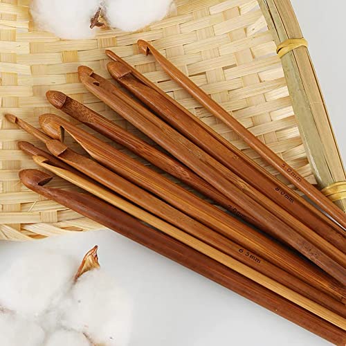 Bamboo Crochet Hooks Set 12PCS Knitting Needles Set Beginners 3.0mm/3.5mm/4.0mm/4.5mm/5.0mm/5.5mm/6.0mm/6.5mm/7mm/8mm/9mm/10.0mm Wood Knitting Needle Yarn Knitted Accessories for DIY Scarf Sweater 5 Bamboo Crochet Hooks Set 12PCS Knitting Needles Set Beginners 3.0mm/3.5mm/4.0mm/4.5mm/5.0mm/5.5mm/6.0mm/6.5mm/7mm/8mm/9mm/10.0mm Wood Knitting Needle Yarn Knitted Accessories for DIY Scarf Sweater - Image 5
