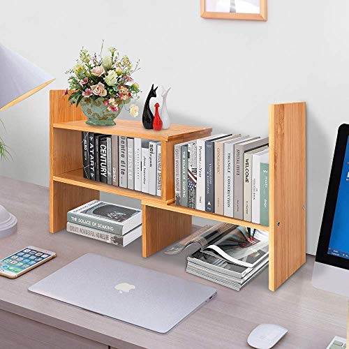 Bamboo Desk Storage Organizer, Desktop Display Shelf Rack, Multipurpose Bookshelf for Office & Home, Expandable Desktop Stand Bookshelf, Office Storage Rack - Free Style Displa Natural Stand Shelf 6 Bamboo Desk Storage Organizer, Desktop Display Shelf Rack, Multipurpose Bookshelf for Office & Home, Expandable Desktop Stand Bookshelf, Office Storage Rack - Free Style Displa Natural Stand Shelf - Image 6