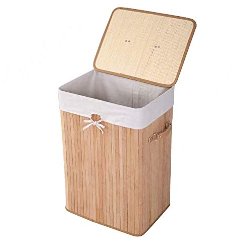 Bamboo Laundry Basket 72L Collapsible Bamboo With 1 Compartment Laundry Hamper Laundry Basket Removable Lining Large Laundry Bins Laundry Hamper with Lid Bamboo Laundry Storage basket (NATURAL) 4 Bamboo Laundry Basket 72L Collapsible Bamboo With 1 Compartment Laundry Hamper Laundry Basket Removable Lining Large Laundry Bins Laundry Hamper with Lid Bamboo Laundry Storage basket (NATURAL) - Image 4