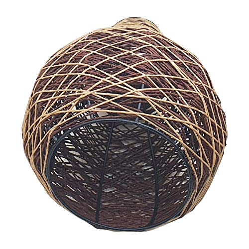 Bamboo Rattan Wicker Handmade Easy Fit Lampshade Retro Industrial Ceiling Lighting Shade Hanging Pendant Shade Light Fixture for Kitchen Dining Room Lights E27 + Free Reducer Plate (Vase) 4 Bamboo Rattan Wicker Handmade Easy Fit Lampshade Retro Industrial Ceiling Lighting Shade Hanging Pendant Shade Light Fixture for Kitchen Dining Room Lights E27 + Free Reducer Plate (Vase) - Image 4