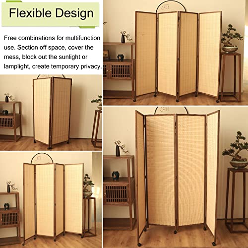 Bamboo Separator Divider Room With Wheels, Ideal for Bedroom, Dining Room, Study, Hotel, Bar and Restaurant Privacy and Decoration 2 Bamboo Separator Divider Room With Wheels, Ideal for Bedroom, Dining Room, Study, Hotel, Bar and Restaurant Privacy and Decoration - Image 2