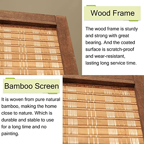 Bamboo Separator Divider Room With Wheels, Ideal for Bedroom, Dining Room, Study, Hotel, Bar and Restaurant Privacy and Decoration 4 Bamboo Separator Divider Room With Wheels, Ideal for Bedroom, Dining Room, Study, Hotel, Bar and Restaurant Privacy and Decoration - Image 4