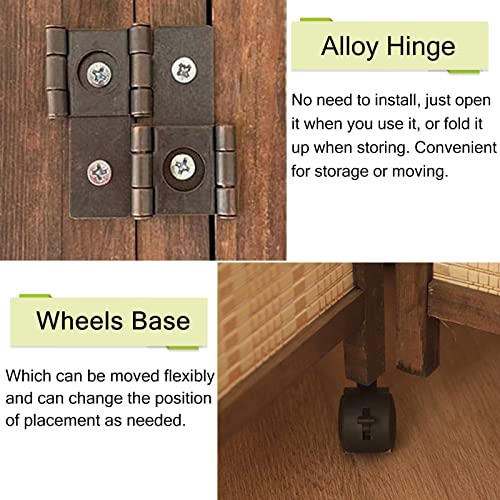 Bamboo Separator Divider Room With Wheels, Ideal for Bedroom, Dining Room, Study, Hotel, Bar and Restaurant Privacy and Decoration 5 Bamboo Separator Divider Room With Wheels, Ideal for Bedroom, Dining Room, Study, Hotel, Bar and Restaurant Privacy and Decoration - Image 5