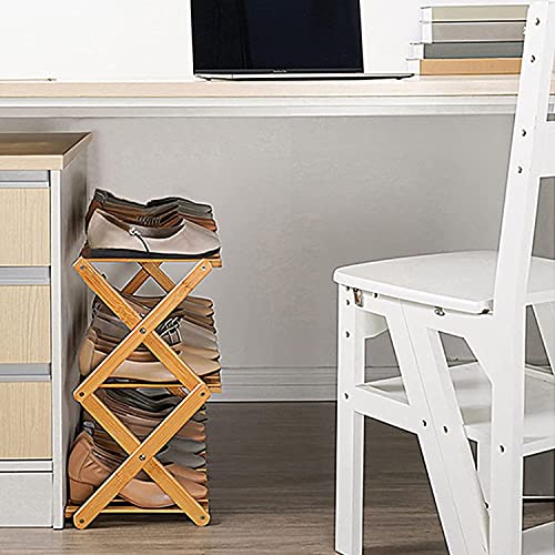 Bamboo Shoe Rack, with 3 Tier Sturdy Shoe Storage Cabinet, Space Saving Convenient Small Shoe Racks Cupboards for Hallways Outdoor Entryway Living Room Bedroom 5 Bamboo Shoe Rack, with 3 Tier Sturdy Shoe Storage Cabinet, Space Saving Convenient Small Shoe Racks Cupboards for Hallways Outdoor Entryway Living Room Bedroom - Image 5