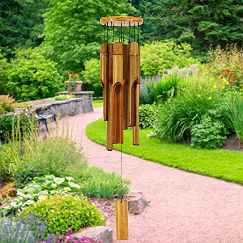 Bamboo Wind Chimes Outdoor,Wooden Wind Chimes with Melody Deep Tone,30" Classic Zen Garden Windchime for Relaxation, Grace.Home Décor for Patio, Garden or Indoor 1 Bamboo Wind Chimes Outdoor,Wooden Wind Chimes with Melody Deep Tone,30" Classic Zen Garden Windchime for Relaxation, Grace.Home Décor for Patio, Garden or Indoor