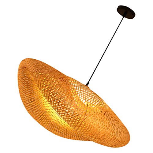 Bamboo Woven Lantern Lampshade Pendant Lamp Retro Style Rattan Chandelier Weaving Natural Ceiling Hanging Light for Dining Room Living Room Restaurant 40x25x20CM (With light source) 1 Bamboo Woven Lantern Lampshade Pendant Lamp Retro Style Rattan Chandelier Weaving Natural Ceiling Hanging Light for Dining Room Living Room Restaurant 40x25x20CM (With light source)