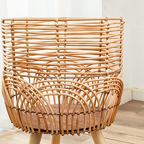 IUIBMI Bamboo Woven Plant Pot Stand with Wooden Legs Rattan Basket Flower Pot Indoor Planter Stand for Living Room Balcony Patio 7 IUIBMI Bamboo Woven Plant Pot Stand with Wooden Legs Rattan Basket Flower Pot Indoor Planter Stand for Living Room Balcony Patio - Image 7