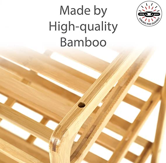 Bargain House - 3 Tier Bamboo Shoe Rack - 100% Natural - Eco friendly - Sturdy - Durable - Exemplary Designed - Wooden Shoe Display Stand- Storage Organizer - Different Sizes 6 Bargain House - 3 Tier Bamboo Shoe Rack - 100% Natural - Eco friendly - Sturdy - Durable - Exemplary Designed - Wooden Shoe Display Stand- Storage Organizer - Different Sizes - Image 6