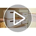 Bienvoun 2 Pack Storage Box with Wood Lid Plastic Storage Boxes Stackable Storage Baskets for Shelves Kitchen Bathroom Toy Organiser White 6.5L, 25.7 x 17.7 x 15.5 cm 7 Bienvoun 2 Pack Storage Box with Wood Lid Plastic Storage Boxes Stackable Storage Baskets for Shelves Kitchen Bathroom Toy Organiser White 6.5L, 25.7 x 17.7 x 15.5 cm - Image 7