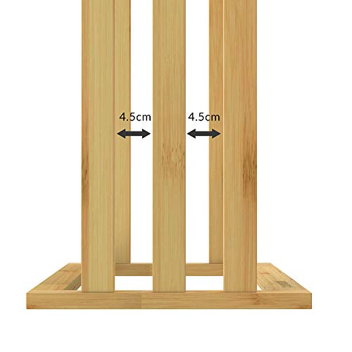 CASARIA® 2x 3 Tier Freestanding Bamboo Towel Rack with Stainless Steel Rails | 84x46x21cm | Bathroom Towel Bar Stand & Clothes Drying Airer | Modern Sturdy Organiser | No Drilling 5 CASARIA® 2x 3 Tier Freestanding Bamboo Towel Rack with Stainless Steel Rails | 84x46x21cm | Bathroom Towel Bar Stand & Clothes Drying Airer | Modern Sturdy Organiser | No Drilling - Image 5
