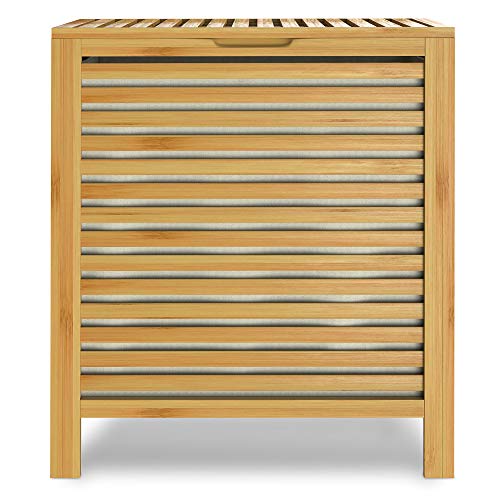 CASARIA® Bamboo Laundry Basket | 62L Capacity | Removable Cotton Liner | Ventilated Design to Prevent Odours | Sturdy & Moisture-Resistant | Ideal for Bathroom, Bedroom & More 5 CASARIA® Bamboo Laundry Basket | 62L Capacity | Removable Cotton Liner | Ventilated Design to Prevent Odours | Sturdy & Moisture-Resistant | Ideal for Bathroom, Bedroom & More - Image 5