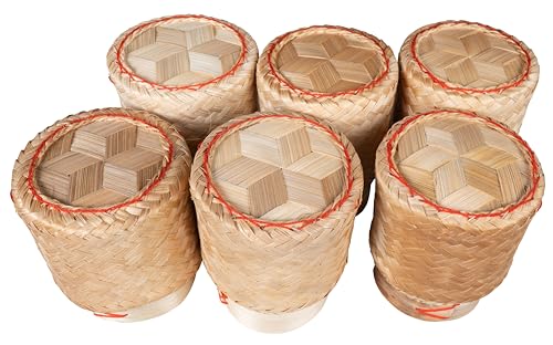 CCcollections Sticky Rice Bamboo Baskets | Traditional Handmade Sticky Rice Basket | Premium Bamboo Rice Steamer for Home & Restaurant 1 CCcollections Sticky Rice Bamboo Baskets | Traditional Handmade Sticky Rice Basket | Premium Bamboo Rice Steamer for Home & Restaurant