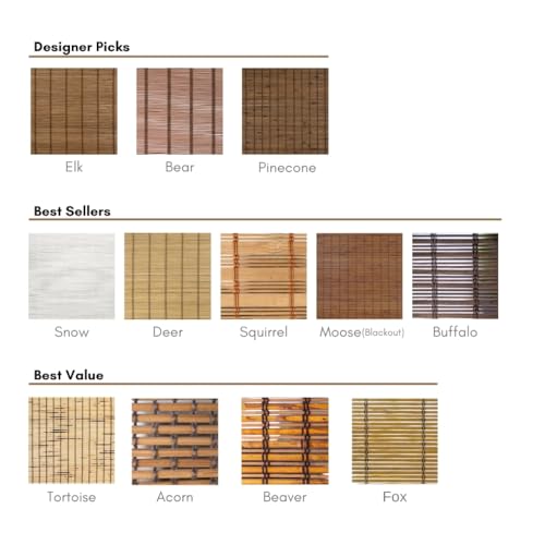 CHICOLOGY Bamboo Blinds, Bamboo Shades, Roman Shades for Windows, Roman Window Shades, Window Shades for Home, Bamboo Shades for Patio, Blinds & Shades, Window Shade, 34"W X 64"H, Squirrel 6 CHICOLOGY Bamboo Blinds, Bamboo Shades, Roman Shades for Windows, Roman Window Shades, Window Shades for Home, Bamboo Shades for Patio, Blinds & Shades, Window Shade, 34"W X 64"H, Squirrel - Image 6