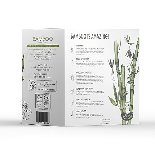 COMFIMAXE® 100% Bamboo Toilet Paper | 3Ply Toilet Paper | Eco-Friendly Packaging | Zero Plastic Toilet Tissue | DERMATOLOGICALLY TESTED | FSE Certified (24 Rolls) 2 COMFIMAXE® 100% Bamboo Toilet Paper | 3Ply Toilet Paper | Eco-Friendly Packaging | Zero Plastic Toilet Tissue | DERMATOLOGICALLY TESTED | FSE Certified (24 Rolls) - Image 2