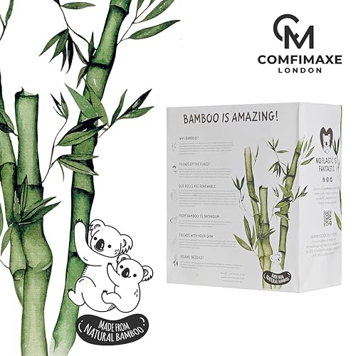 COMFIMAXE® 100% Bamboo Toilet Paper | 3Ply Toilet Paper | Eco-Friendly Packaging | Zero Plastic Toilet Tissue | DERMATOLOGICALLY TESTED | FSE Certified (24 Rolls) 6 COMFIMAXE® 100% Bamboo Toilet Paper | 3Ply Toilet Paper | Eco-Friendly Packaging | Zero Plastic Toilet Tissue | DERMATOLOGICALLY TESTED | FSE Certified (24 Rolls) - Image 6