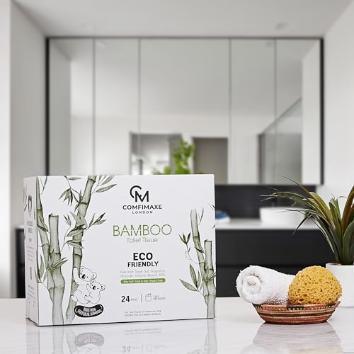 COMFIMAXE® 100% Bamboo Toilet Paper | 3Ply Toilet Paper | Eco-Friendly Packaging | Zero Plastic Toilet Tissue | DERMATOLOGICALLY TESTED | FSE Certified (24 Rolls) 7 COMFIMAXE® 100% Bamboo Toilet Paper | 3Ply Toilet Paper | Eco-Friendly Packaging | Zero Plastic Toilet Tissue | DERMATOLOGICALLY TESTED | FSE Certified (24 Rolls) - Image 7