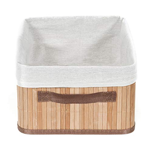 Compactor Joey Bamboo Basket, Medium (35X25X15 cm), Rectangular With Removable Washable Fabric Liner 3 Compactor Joey Bamboo Basket, Medium (35X25X15 cm), Rectangular With Removable Washable Fabric Liner - Image 3