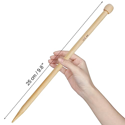 Coopay 12.0mm Knitting Needles 25cm Short, Smooth and Light Bamboo Knitting Needles for Arthritic Hands, Shorter Needles for Beginners Children Knitters, Knitting Pins for Blanket Knitting Smaller 5 Coopay 12.0mm Knitting Needles 25cm Short, Smooth and Light Bamboo Knitting Needles for Arthritic Hands, Shorter Needles for Beginners Children Knitters, Knitting Pins for Blanket Knitting Smaller - Image 5