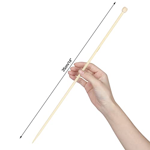 Coopay Bamboo Knitting Needles 5.0mm x 35cm, Warm Wooden Knitting Needles for Arthritic Hands, Knitting Pins Beginners Professional Knitters, Long Needles for Jumpers Blankets Large Projects 7 Coopay Bamboo Knitting Needles 5.0mm x 35cm, Warm Wooden Knitting Needles for Arthritic Hands, Knitting Pins Beginners Professional Knitters, Long Needles for Jumpers Blankets Large Projects - Image 7