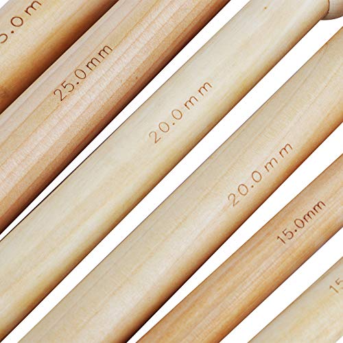 Coopay Chunky Knitting Needles 10mm 35cm Long, Huge Bamboo Knitting Needle for Beginners Large Knitting Project, Jumbo Wooden Knitting Pins for Arthritic Fingers, Lightweight Solid Wood 5 Coopay Chunky Knitting Needles 10mm 35cm Long, Huge Bamboo Knitting Needle for Beginners Large Knitting Project, Jumbo Wooden Knitting Pins for Arthritic Fingers, Lightweight Solid Wood - Image 5
