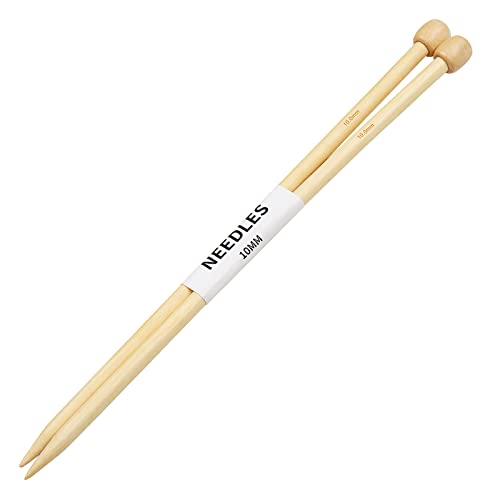 Coopay Chunky Knitting Needles 10mm 35cm Long, Huge Bamboo Knitting Needle for Beginners Large Knitting Project, Jumbo Wooden Knitting Pins for Arthritic Fingers, Lightweight Solid Wood 1 Coopay Chunky Knitting Needles 10mm 35cm Long, Huge Bamboo Knitting Needle for Beginners Large Knitting Project, Jumbo Wooden Knitting Pins for Arthritic Fingers, Lightweight Solid Wood