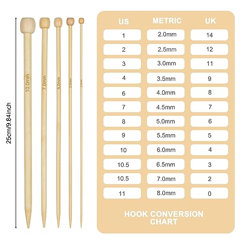Coopay Short Knitting Needles Set, Lightweight Bamboo Knitting Needles Set 25cm, Small Knitting Needles for Beginners Adults Kids, Knitting Needles Sets with Case 5 Coopay Short Knitting Needles Set, Lightweight Bamboo Knitting Needles Set 25cm, Small Knitting Needles for Beginners Adults Kids, Knitting Needles Sets with Case - Image 5